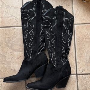 Billini Black Embellished Heeled Boots
